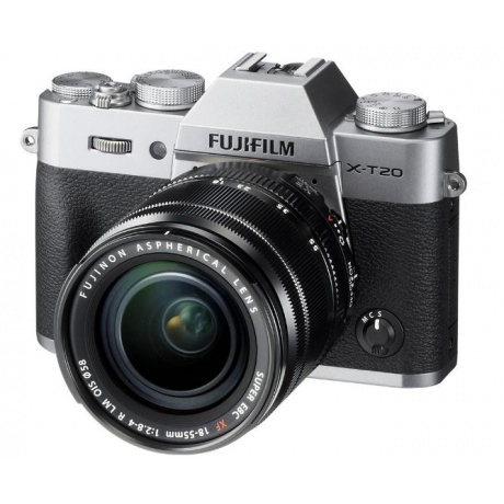 Цифровой фотоаппарат FujiFilm X-T20 Kit XF18-55mm F2.8-4 R LM OIS Silver - фото 1