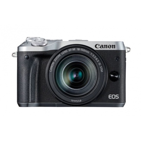Цифровой фотоаппарат Canon EOS M6 серебристый 24.2Mpix 3&quot; 1080p WiFi 18-150 IS STM f/ 3.5-6.3 LP-E17 - фото 2