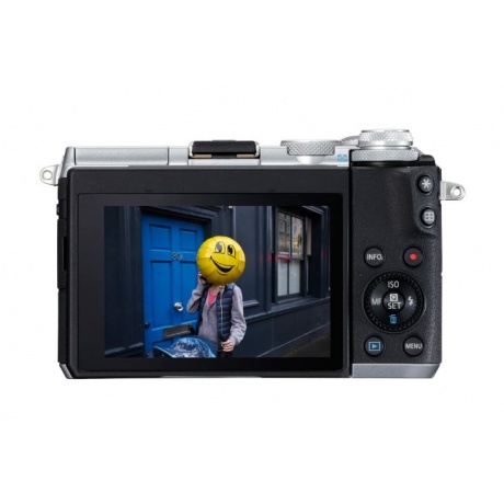 Цифровой фотоаппарат Canon EOS M6 серебристый 24.2Mpix 3&quot; 1080p WiFi 18-150 IS STM f/ 3.5-6.3 LP-E17 - фото 3