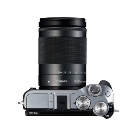 Цифровой фотоаппарат Canon EOS M6 серебристый 24.2Mpix 3&quot; 1080p WiFi 18-150 IS STM f/ 3.5-6.3 LP-E17 - фото 4