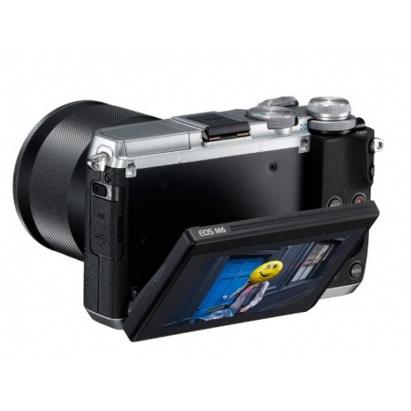 Цифровой фотоаппарат Canon EOS M6 серебристый 24.2Mpix 3&quot; 1080p WiFi 18-150 IS STM f/ 3.5-6.3 LP-E17 - фото 6