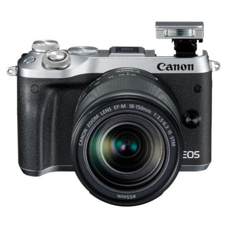 Цифровой фотоаппарат Canon EOS M6 серебристый 24.2Mpix 3&quot; 1080p WiFi 18-150 IS STM f/ 3.5-6.3 LP-E17 - фото 8