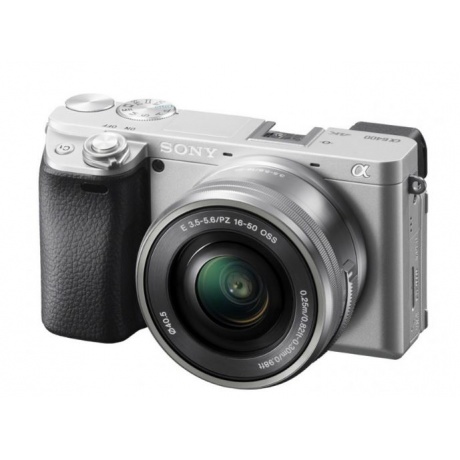 Цифровой фотоаппарат Sony Alpha A6400 кит 16-50мм PZ серебро - фото 1