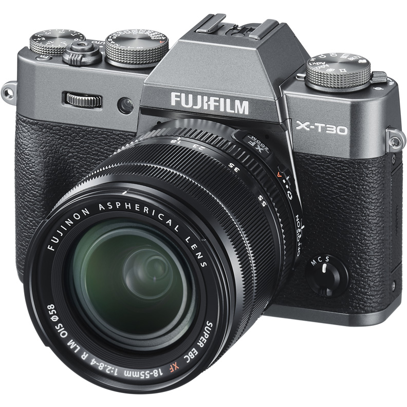 Цифровой фотоаппарат FujiFilm X-T30 Kit XF18-55mm F2.8-4 R LM OIS Charcoal Silver, цвет серый - фото 1
