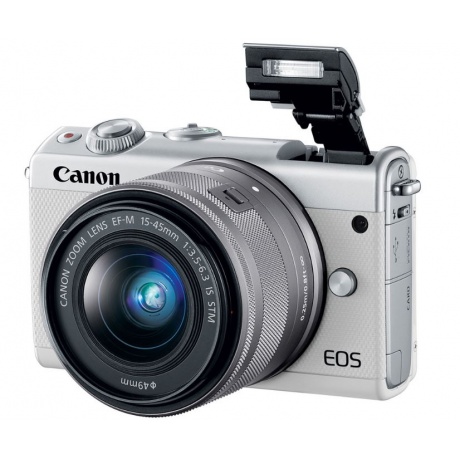 Фотоаппарат Canon EOS M100 kit белый/серебристый 15-45 IS STM - фото 2