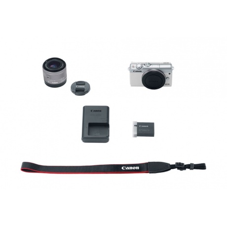 Фотоаппарат Canon EOS M100 kit белый/серебристый 15-45 IS STM - фото 10