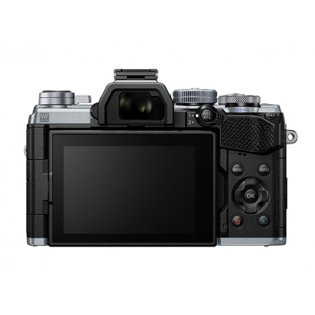 Цифровой фотоаппарат OM-D E-M5 Mark III Kit (E-M5 Mark III Body silver + EZ-M1415 II  black ) - фото 2
