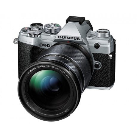 Цифровой фотоаппарат OM-D E-M5 Mark III Kit (E-M5 Mark III Body silver + ED 12-200 mm F1:3.5-6.3 black ) - фото 1
