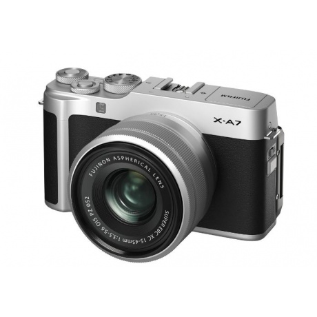 Цифровой фотоаппарат FujiFilm X-A7 kit 15-45mm Silver - фото 1