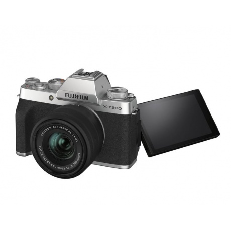 Цифровой фотоаппарат FujiFilm X-T200 kit XC15-45mm OIS PZ Silver - фото 10