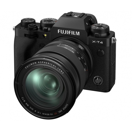 Цифровой фотоаппарат FujiFilm X-T4 Kit XF16-80mm F4 R OIS WR Black - фото 1