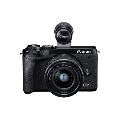 Цифровой фотоаппарат Canon EOS M6 Mark II 15-45 IS STM черный - фото 1