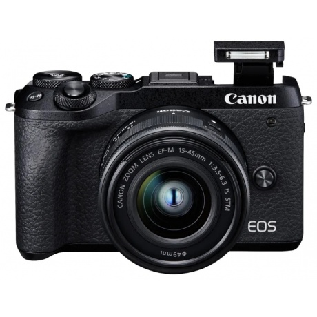 Цифровой фотоаппарат Canon EOS M6 Mark II 15-45 IS STM черный - фото 6