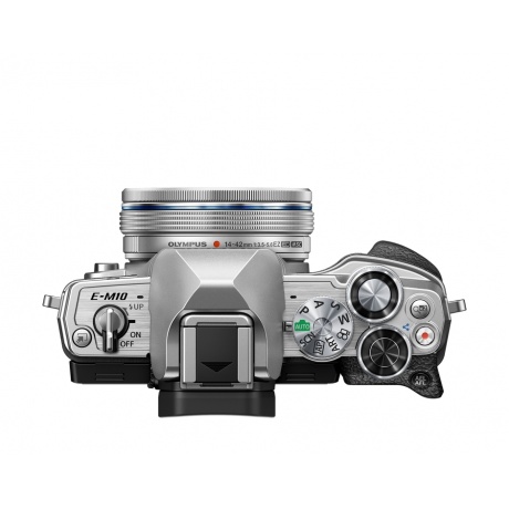 Цифровой фотоаппарат OM-D E-M10 Mark IV Kit ( E-M10 Mark IV Body silver + EZ-M1442 EZ silver) - фото 3