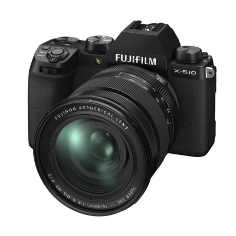 Цифровой фотоаппарат FujiFilm X-S10 Kit XF16-80mm F4 R OIS WR Black - фото 1