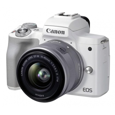 Цифровой фотоаппарат Canon EOS M50 Mark II kit 15-45 IS STM White - фото 1