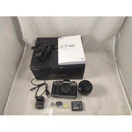 Цифровой фотоаппарат FujiFilm X-T30 Kit XC15-45mm OIS PZ Charcoal Silver уцененный - фото 4