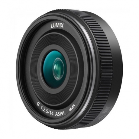 Объектив Panasonic Lumix H-H014AE  Lumix G Pancake Lens (14 mm, F2.5 Wide-Angle)  черный - фото 2