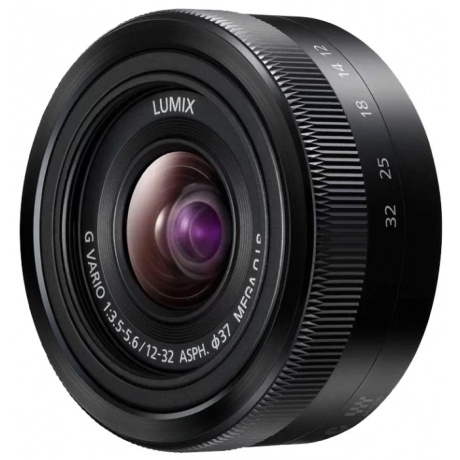Объектив Panasonic Lumix H-FS12032E-K 12-32mm f/3.5-5.6 Aspherical O.I.S. (H-FS12032) - фото 1