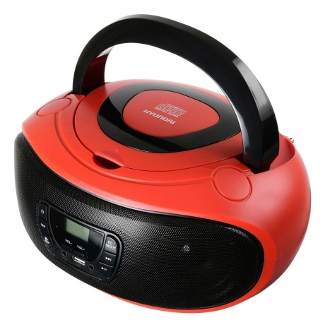 Аудиомагнитола Hyundai H-PCD280 красный/черный - фото 2