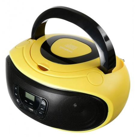 Аудиомагнитола Hyundai H-PCD300 желтый/черный - фото 2