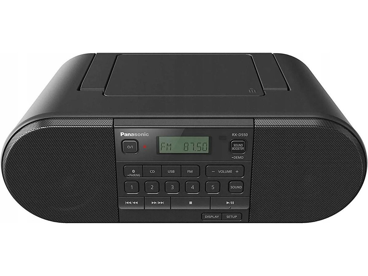 Аудиомагнитола Panasonic RX-D550E-K черный 20Вт