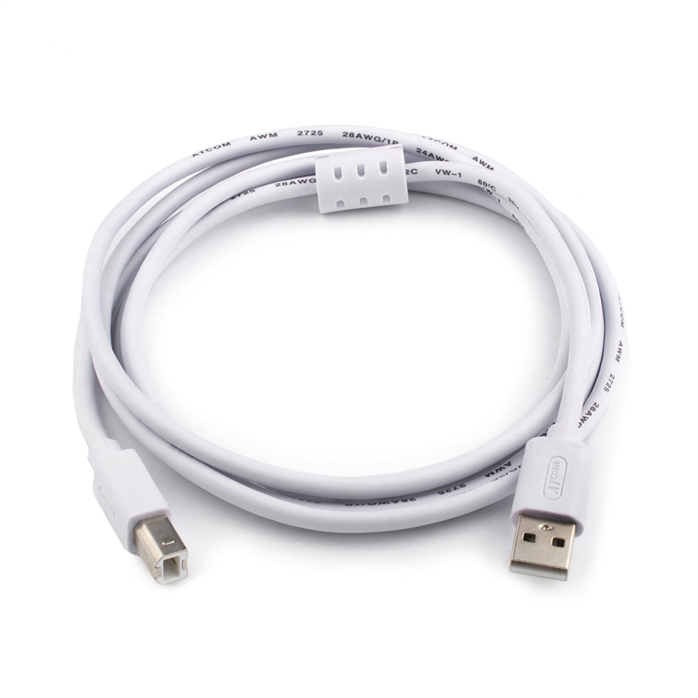 atcom кабель для принтера am bm at5474 1 5м черный Кабель Atcom USB - USB 3м AT8099