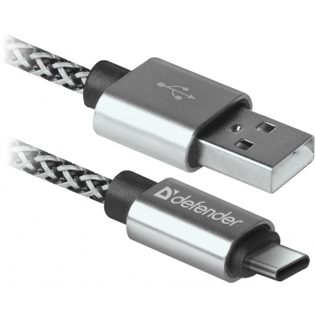 Кабель Defender USB09-03T USB Type-C - USB 1м (87815) White - фото 2