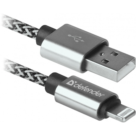 Кабель Defender ACH01-03T USB - Lightning 1м (87809) White - фото 2
