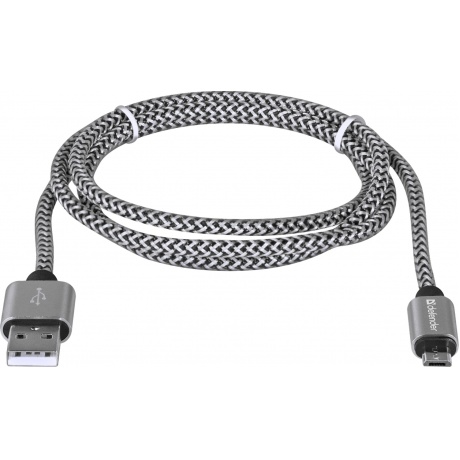 Кабель Defender USB08-03T USB - microUSB 1м (87803) White - фото 1