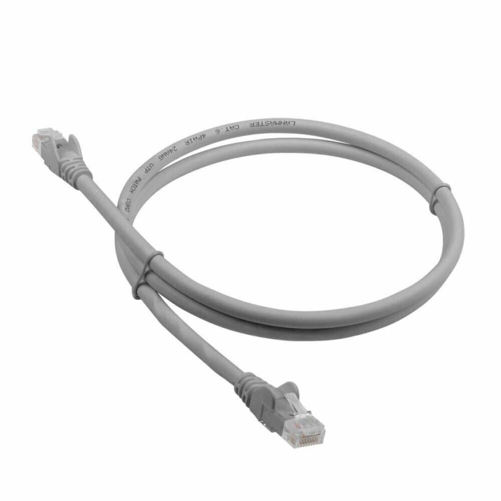 цена Патч-корд LANMASTER LSZH UTP кат.6, 3.0 м, серый (LAN-PC45/U6-3.0-GY)