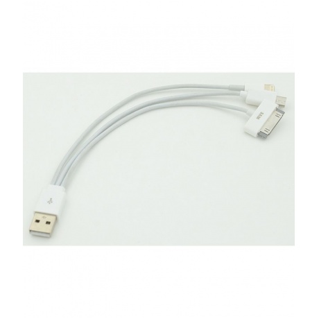 Кабель USB (m)-micro USB (m) 0.2м белый - фото 1