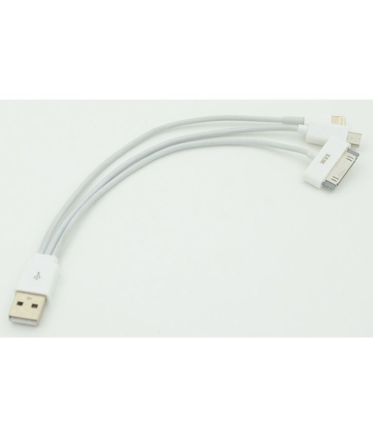 Кабель USB (m)-micro USB (m) 0.2м белый цена и фото
