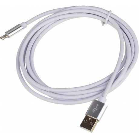 Кабель USB (m)-Lightning (m) 2м белый - фото 1