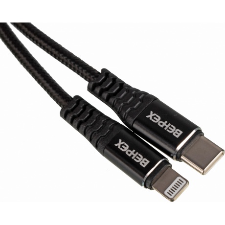 Кабель PD quick charge USB Type-C (m)-Lightning (m) 2м черный - фото 2