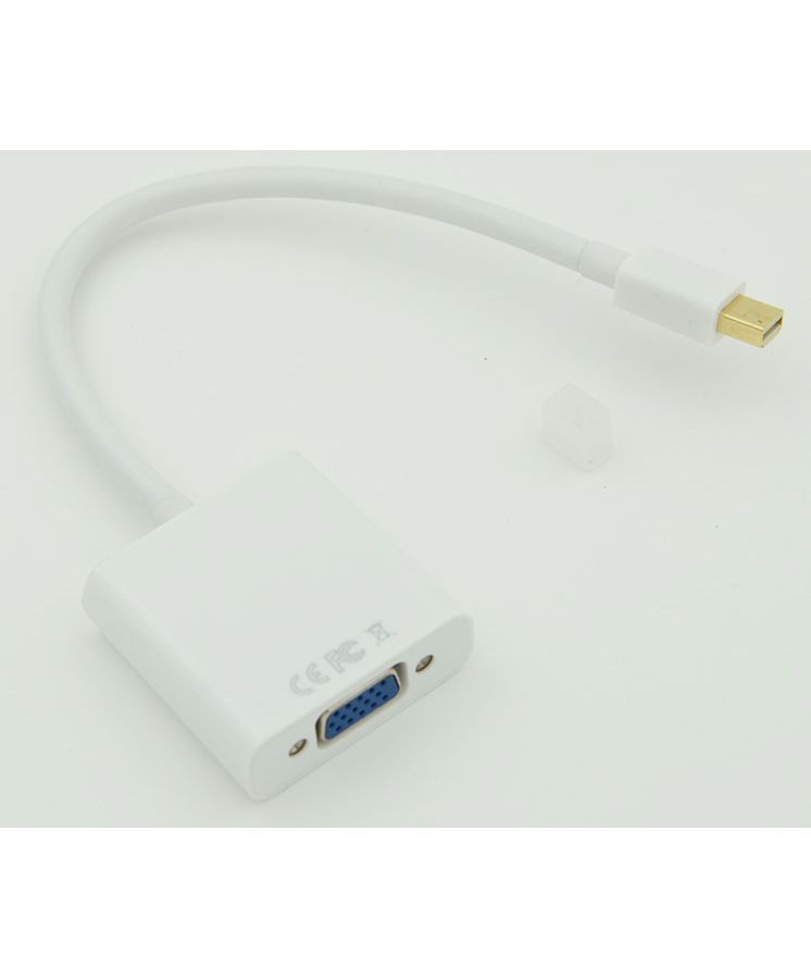 Переходник miniDisplayPort (m) VGA (f) белый кабель переходник minidisplayport m