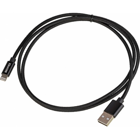 Кабель USB (m)-Lightning (m) 1м черный