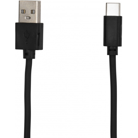 Кабель SunWind USB (m)-USB Type-C (m) 1м черный блистер - фото 1