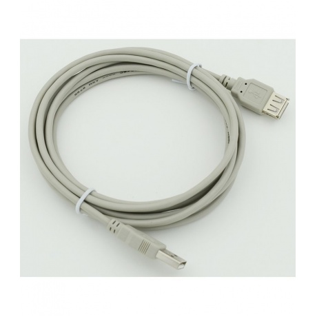 Кабель USB A(m) USB A(f) 3м серый - фото 1