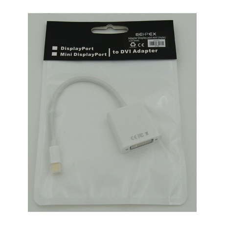 Переходник miniDisplayPort (m) DVI (f) белый - фото 2