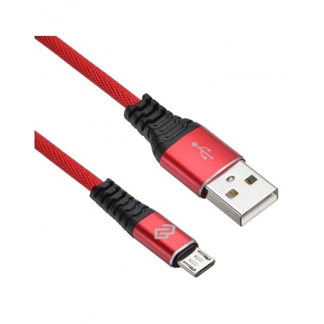 Кабель Digma MICROUSB-1.2M-BRAIDED-R USB (m)-micro USB (m) 1.2м красный - фото 1