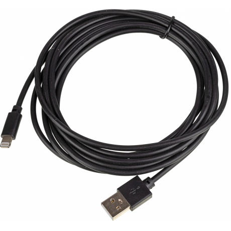 Кабель USB (m)-Lightning (m) 3м черный - фото 1