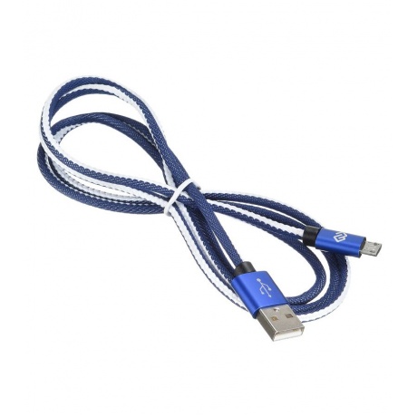 Кабель Digma MICROUSB-1.2M-BRAIDED-BL USB (m)-micro USB (m) 1.2м синий - фото 2