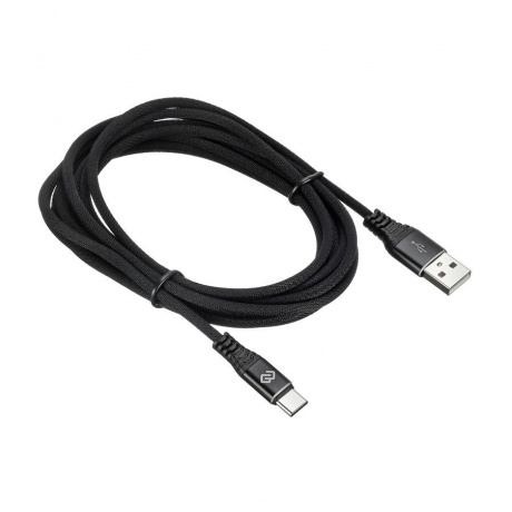 Кабель Digma TYPE-C-3M-BRAIDED-BLK USB (m)-USB Type-C (m) 3м черный - фото 2