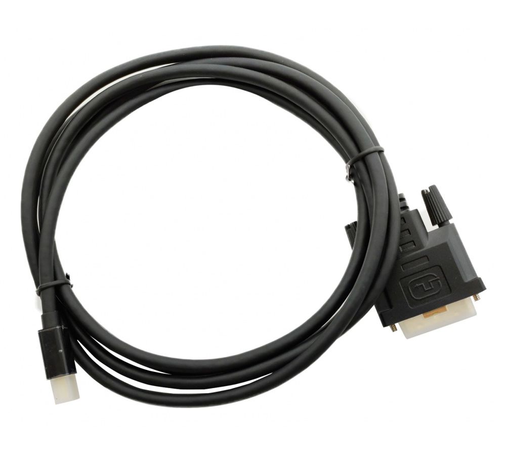 Кабель 1.1v miniDisplayPort (m) DVI (m) 2м черный кабель кабель 1 2v minidisplayport m hdmi m 2м белый