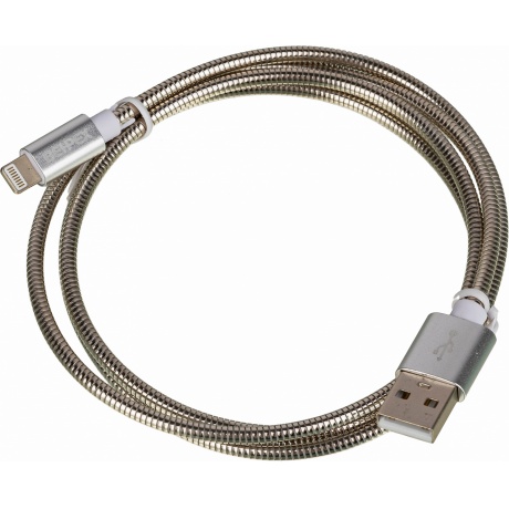 Кабель USB (m)-Lightning (m) 1м серебристый - фото 1