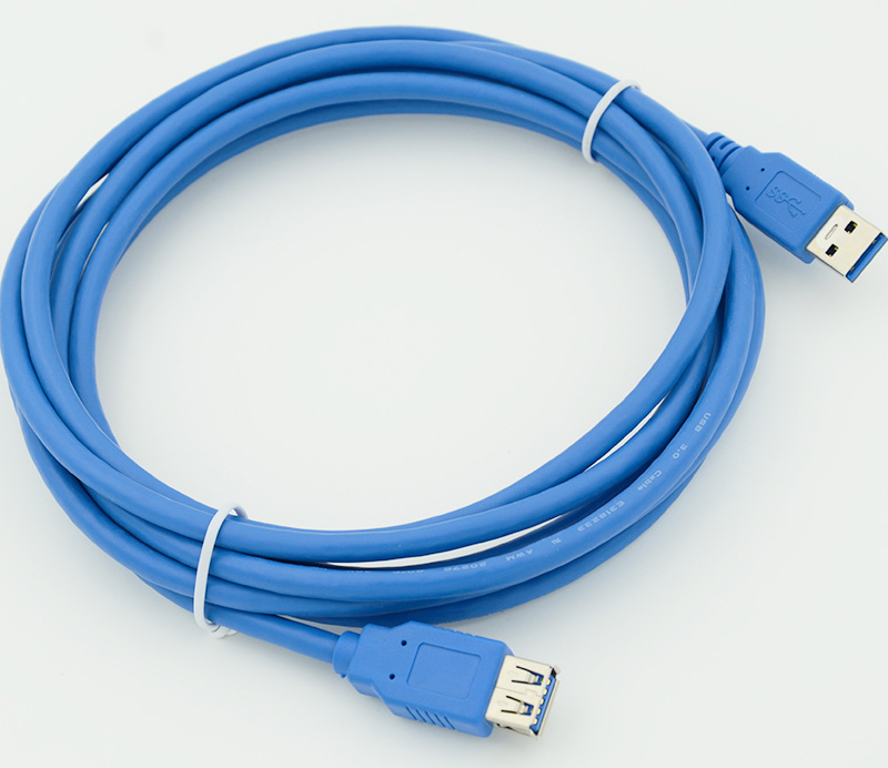 Кабель USB A(m) USB A(f) 3м синий кабель ningbo usb a m usb b m 3м серебристый