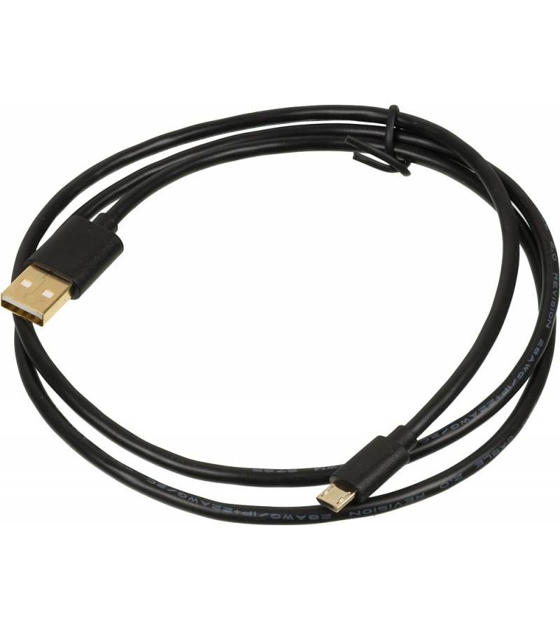 Кабель 2A Square Connector USB (m)-micro USB (m) 1м черный кабель 2a square connector micro usb m usb m 1м 2a черный