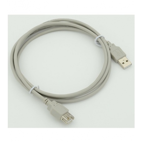 Кабель-удлинитель USB A(m) USB A(f) 1.8м серый - фото 1