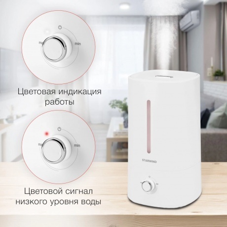 Увлажнитель воздуха Starwind SHC1536 30Вт (ультразвуковой) белый - фото 14